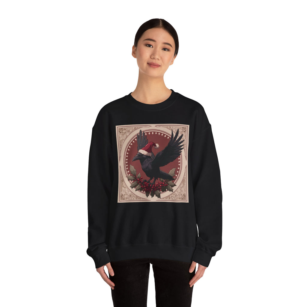 Nox Ravenwood Cozy Christmas Jumper — Unisex Heavy Blend Crewneck Sweatshirt | Cute Gothic Holiday Sweater