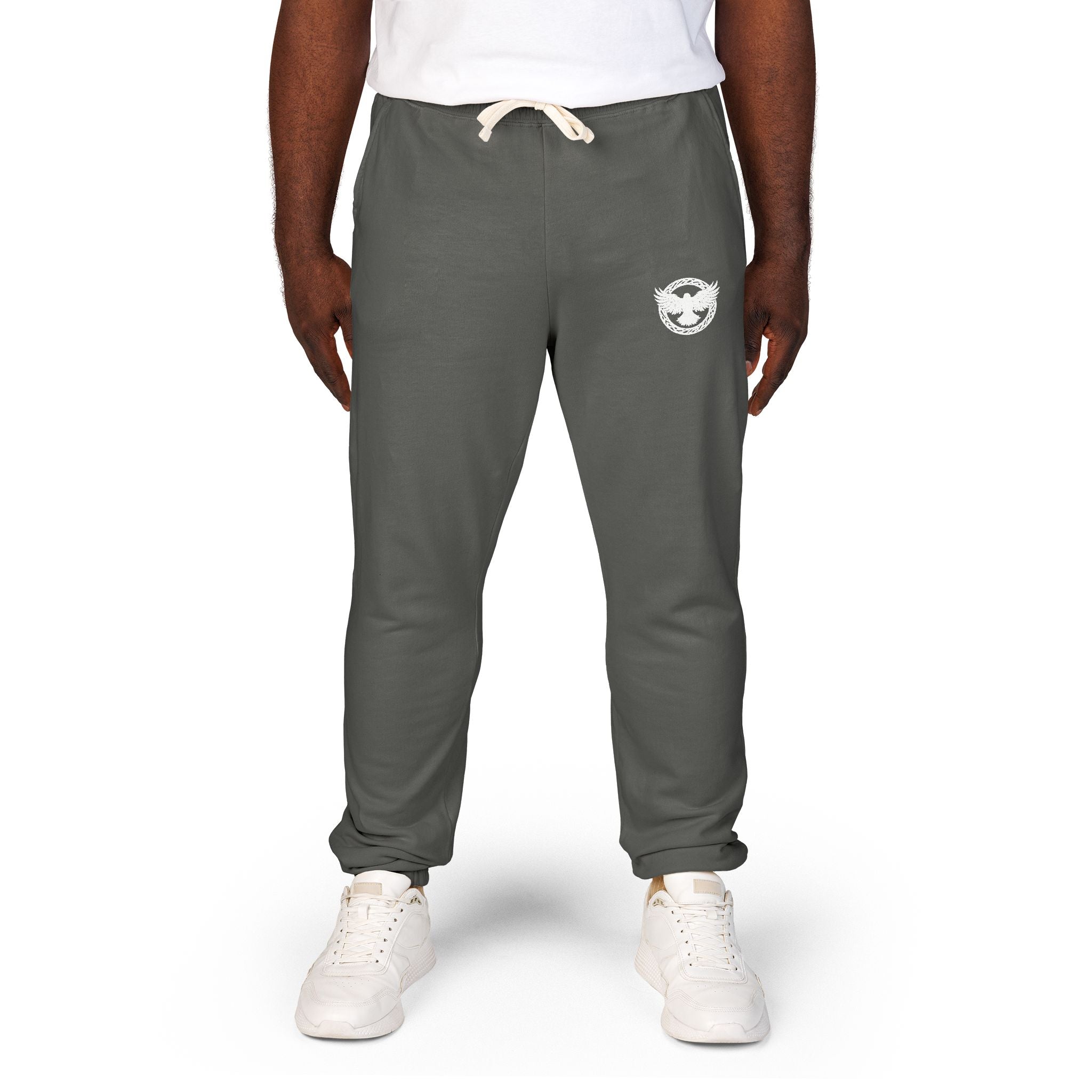Ravenwood Clothing OG Collection | Embroidered Palm Crest Sweatpants | Cosy Goth Loungewear | Soft Fleece Joggers