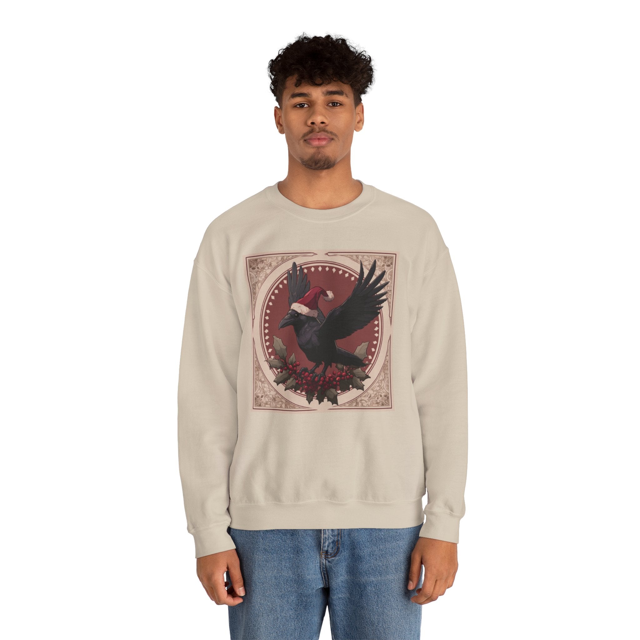 Nox Ravenwood Cozy Christmas Jumper — Unisex Heavy Blend Crewneck Sweatshirt | Cute Gothic Holiday Sweater