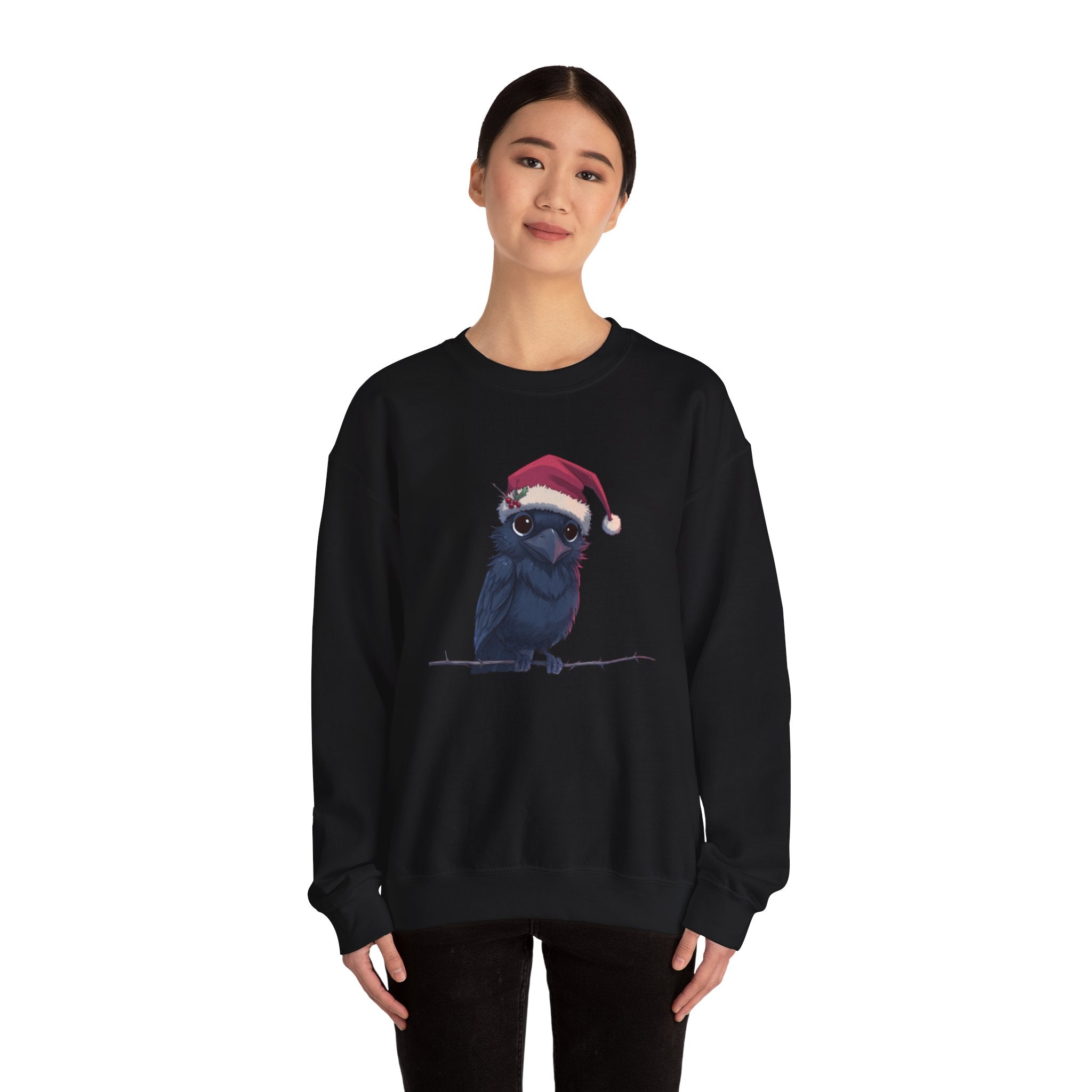 Pip Heavy Blend Raven Sweater | Cosy Goth Christmas Jumper | Ravenwood Clothing