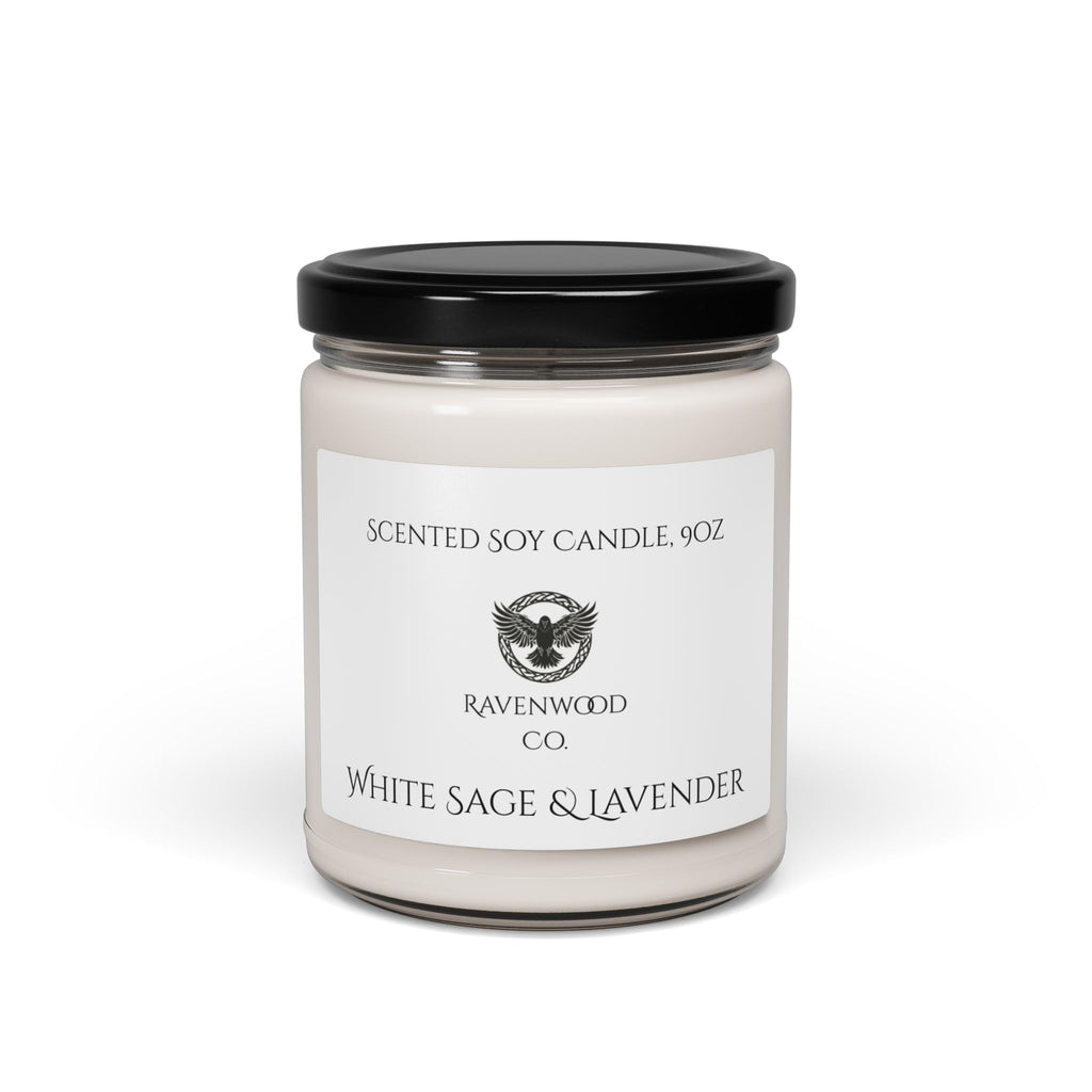 Cosy Ravenwood Scented Candle (Christmas Warmth, Cinnamon Vanilla, White Sage, Clean Cotton)