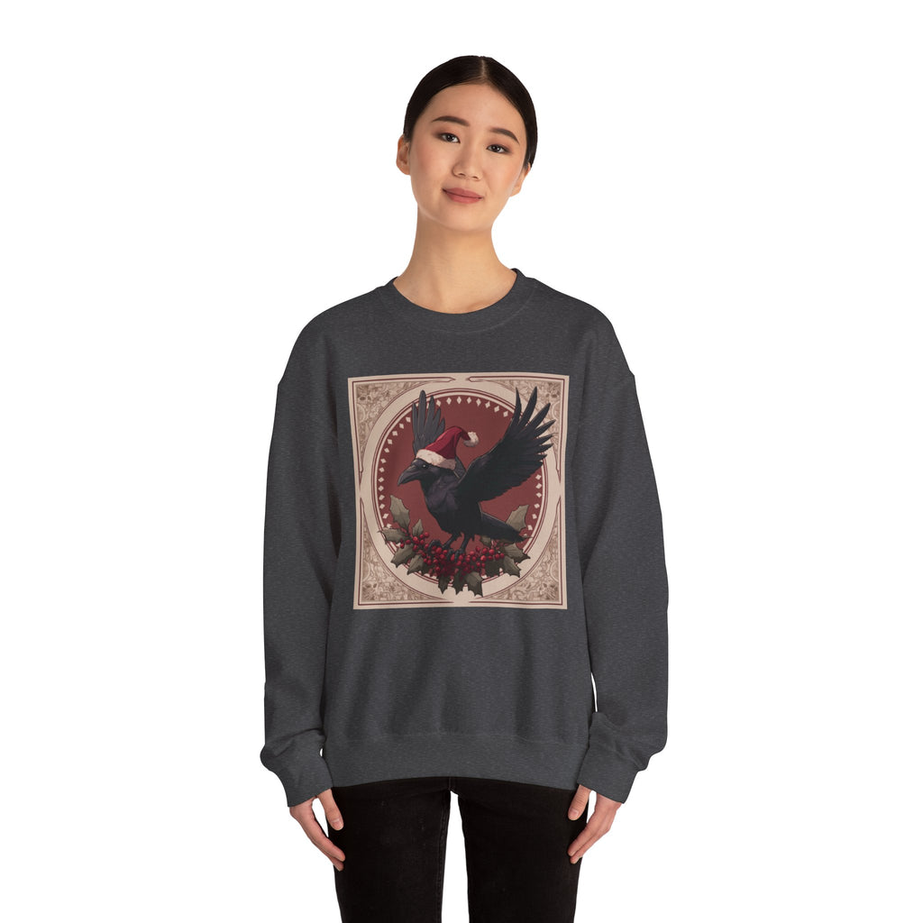 Nox Ravenwood Cozy Christmas Jumper — Unisex Heavy Blend Crewneck Sweatshirt | Cute Gothic Holiday Sweater