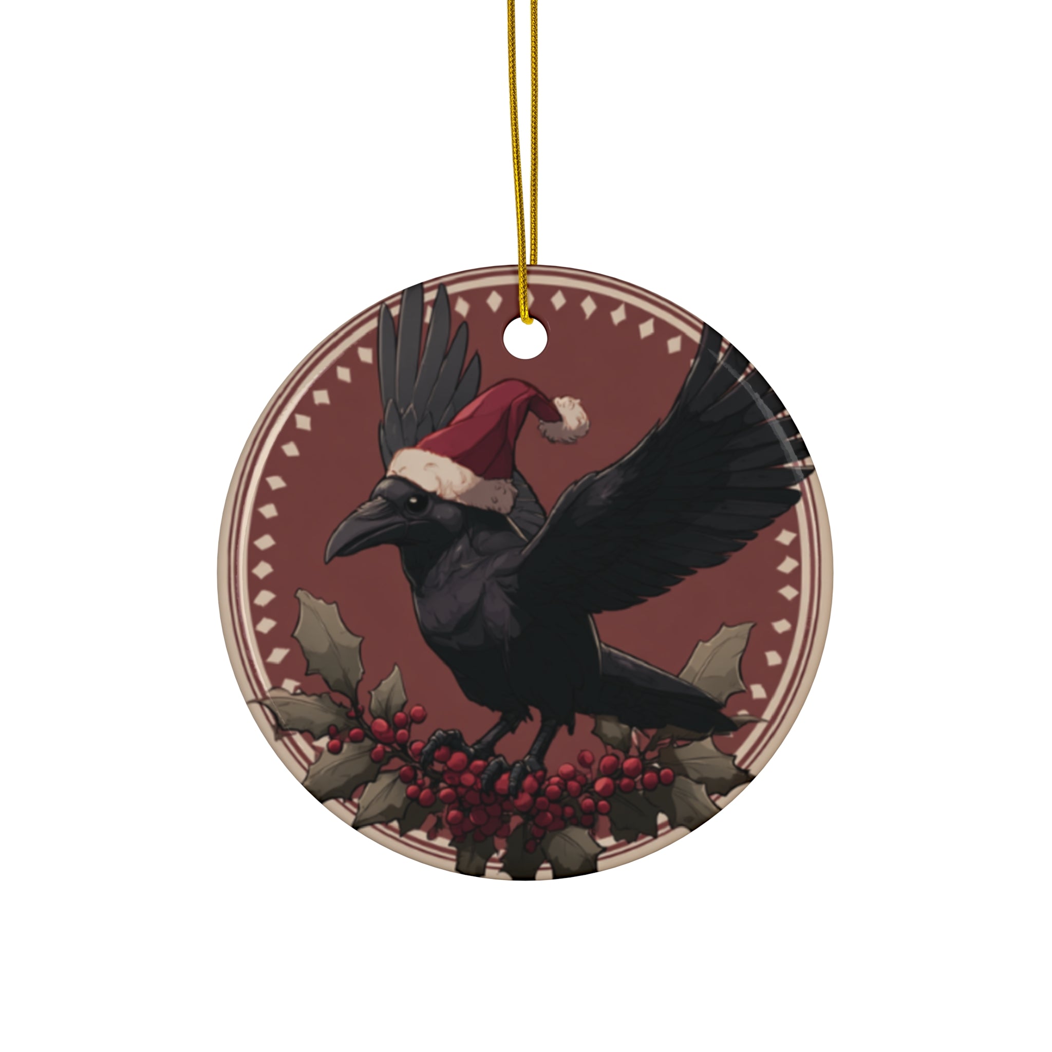 Nox Ceramic Christmas Ornament | Cosy Goth Christmas Raven Decor