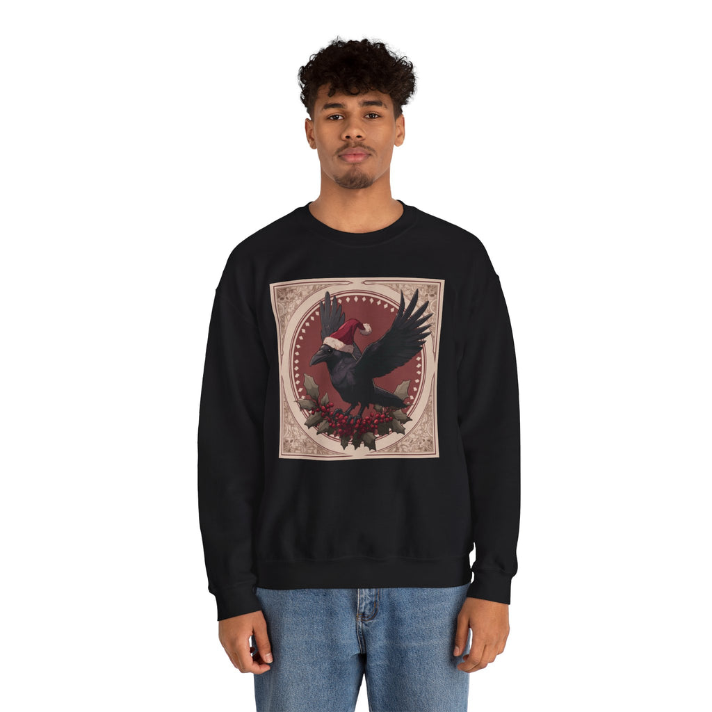 Nox Ravenwood Cozy Christmas Jumper — Unisex Heavy Blend Crewneck Sweatshirt | Cute Gothic Holiday Sweater