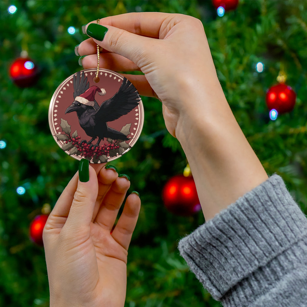 Nox Ceramic Christmas Ornament | Cosy Goth Christmas Raven Decor