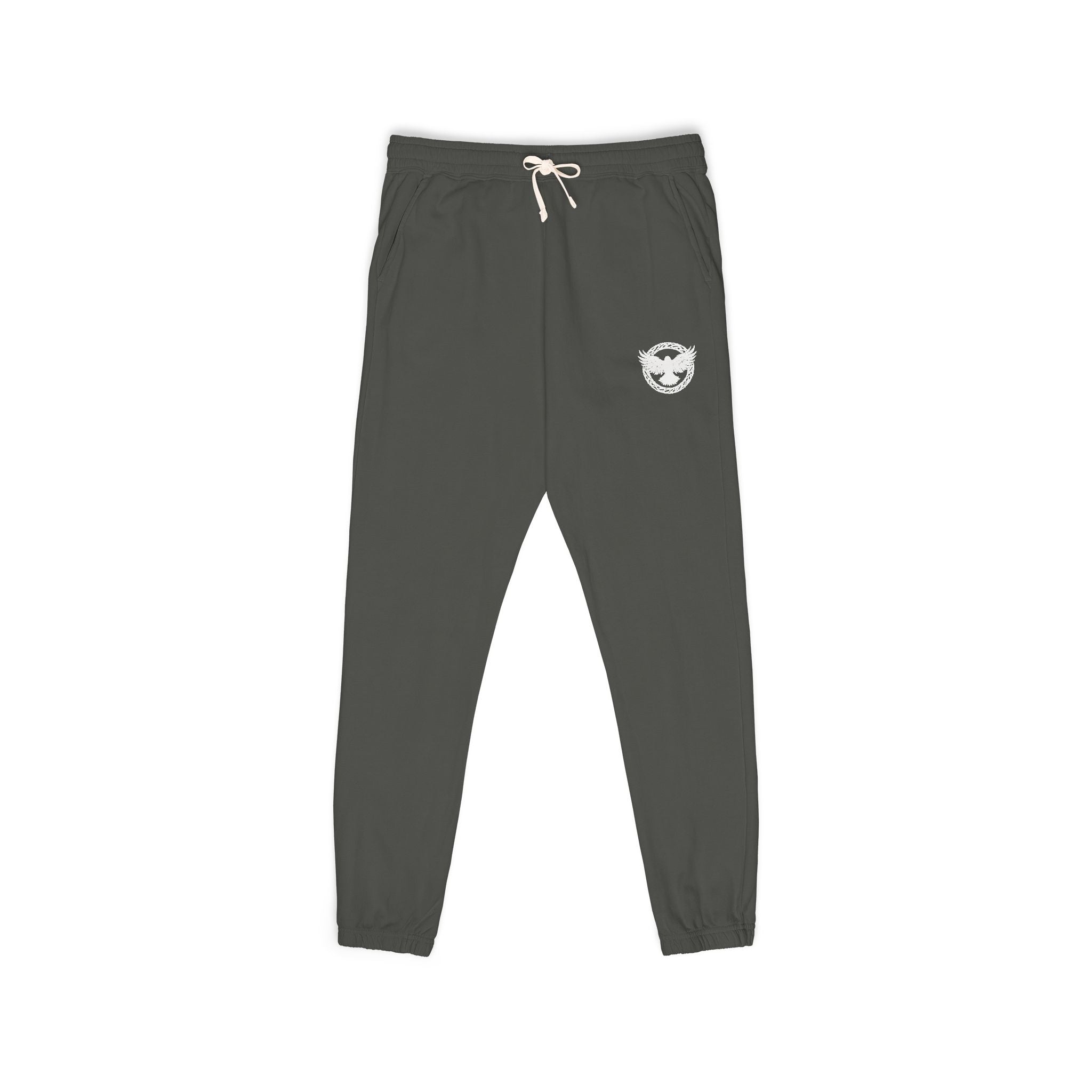 Ravenwood Clothing OG Collection | Embroidered Palm Crest Sweatpants | Cosy Goth Loungewear | Soft Fleece Joggers